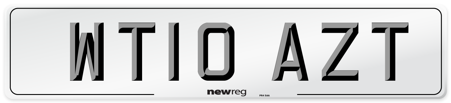 WT10 AZT Number Plate from New Reg